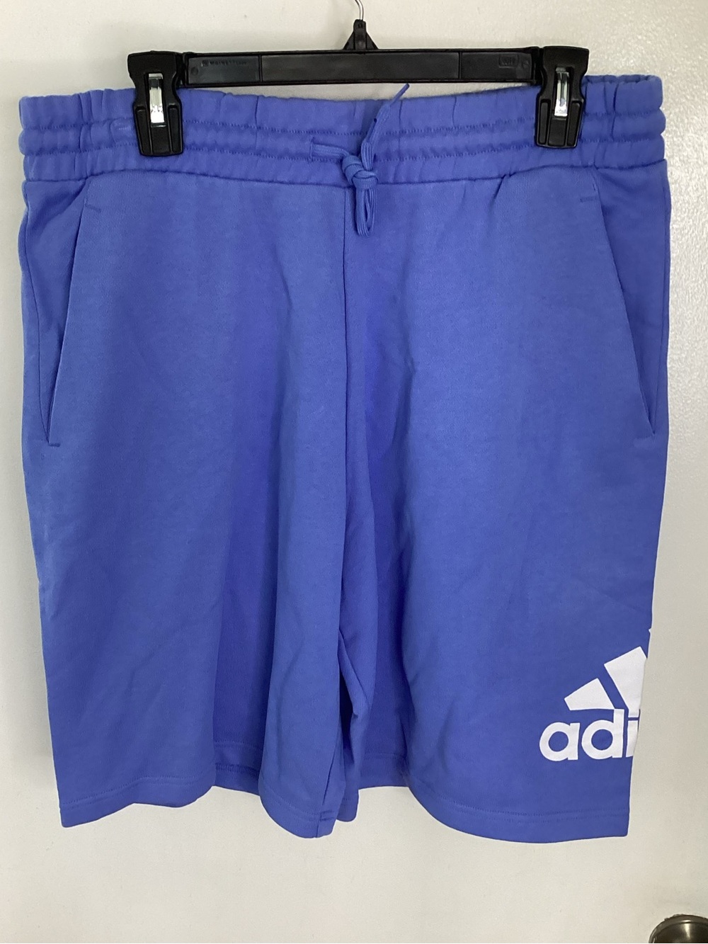 adidas Purple Athletic Fleece Shorts with White Logo